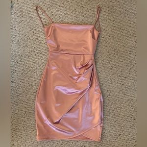 pink satin windsor mini dress size xs